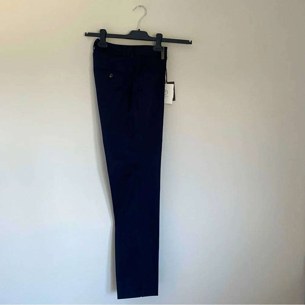 PESERICO Iconic fit trouser in cool comfort cotton matte satin NWT size 40 IT - Picture 3 of 7